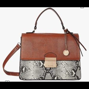 Aldo bag brown and snakeskin - top handle satchel